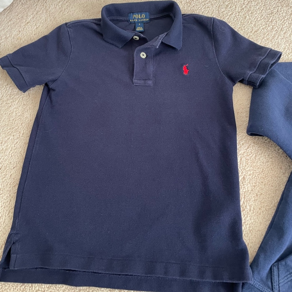 Ralph Lauren Polo Boys Age 4-7 Classic Navy with Red Piny MINT from Macy’s